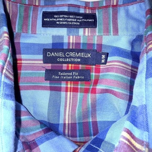 Daniel Cremieux Collection Plaid Western Snap Shirt Men’s Medium –Italian Fabric - Picture 10 of 14